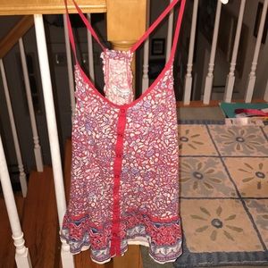American Eagle Red/Multi color tank top